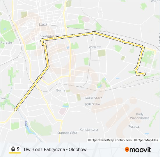 9 light rail Line Map