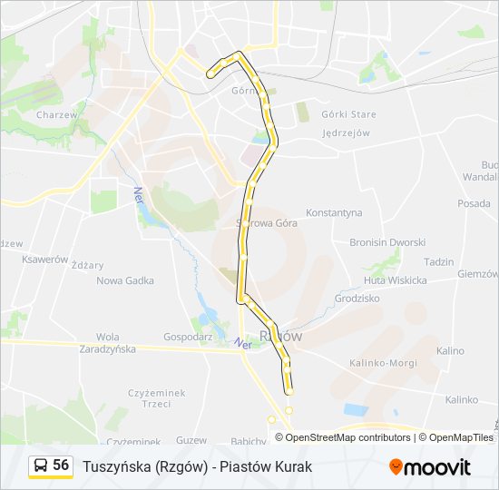 56 bus Line Map