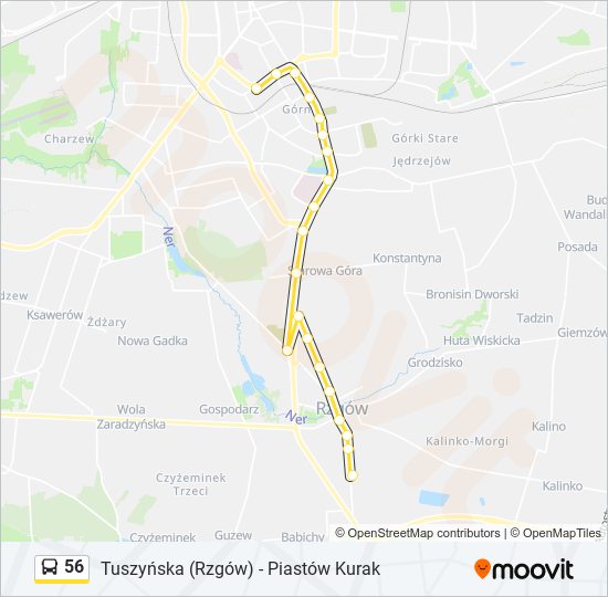 56 bus Line Map