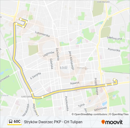 60C bus Line Map