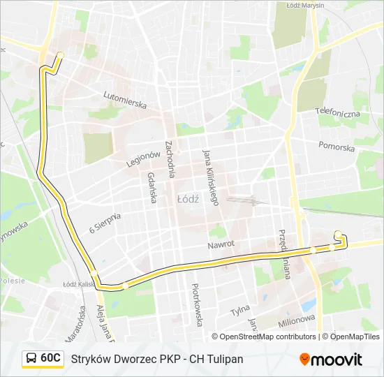 60C Bus Line Map