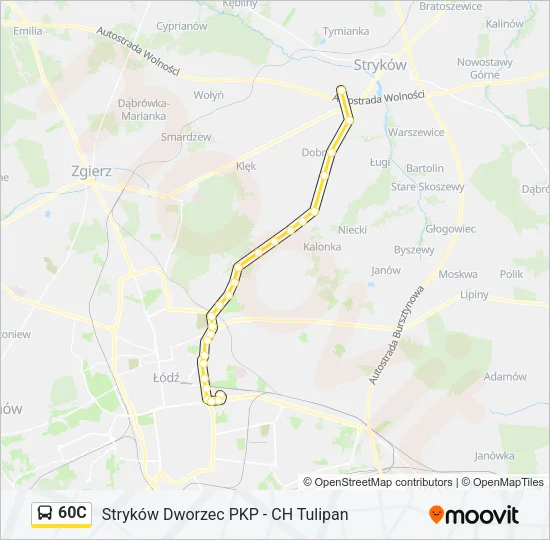 60C Bus Line Map