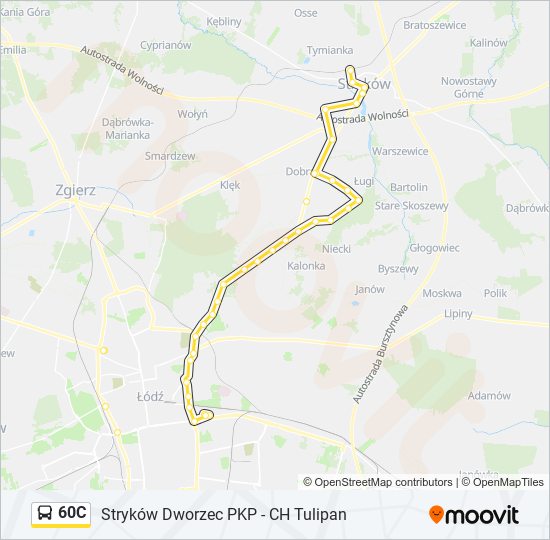 60C bus Line Map