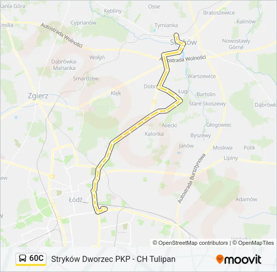 60C Bus Line Map
