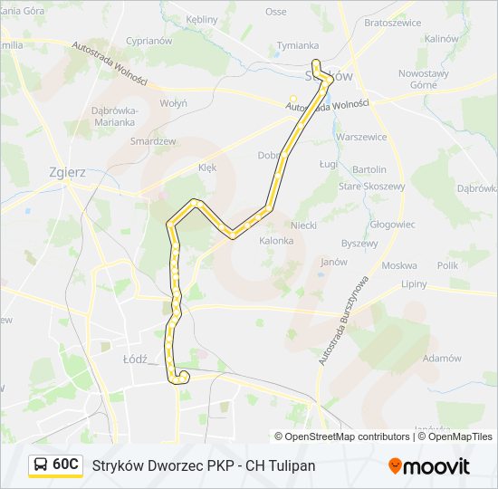 60C bus Line Map