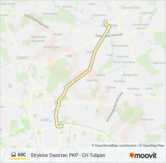 60C Bus Line Map