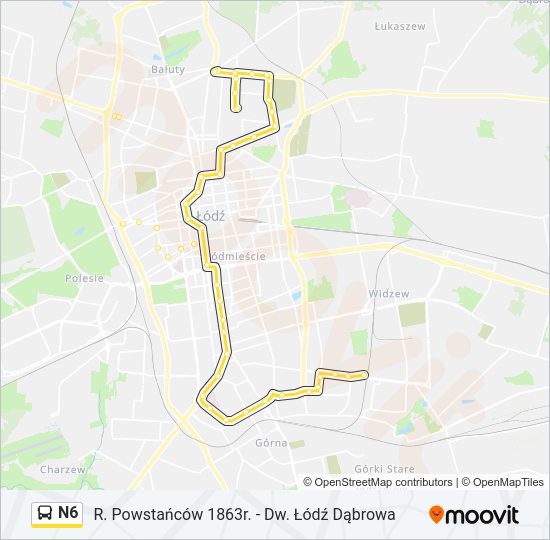 N6 bus Line Map