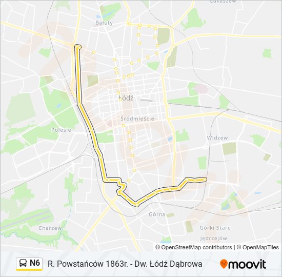 N6 bus Line Map