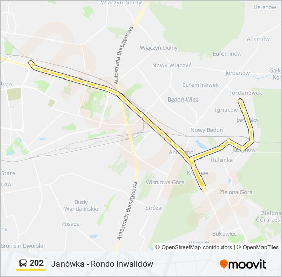 202 bus Line Map