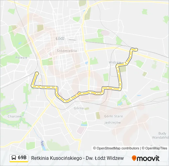 Автобус 69B: карта маршрута
