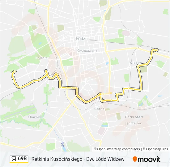 Автобус 69B: карта маршрута