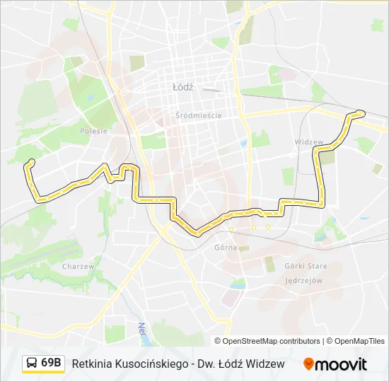 Автобус 69B: карта маршрута