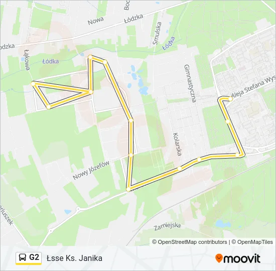G2 Bus Line Map