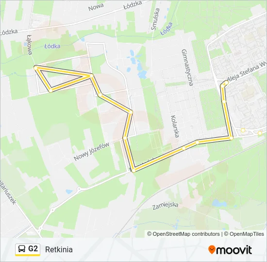 G2 Bus Line Map