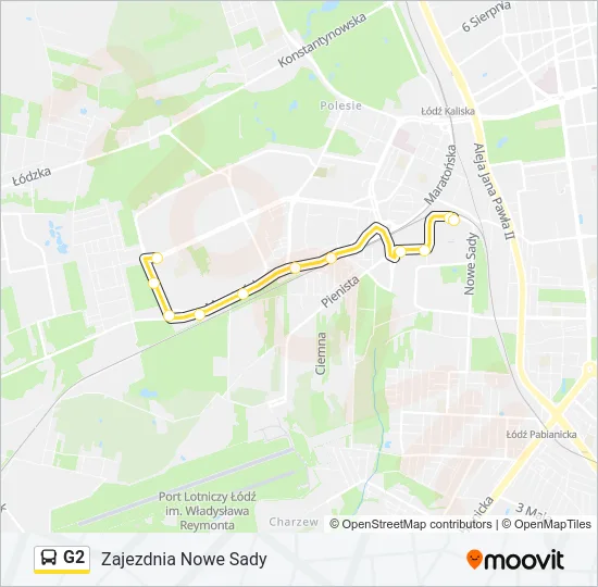 G2 Bus Line Map