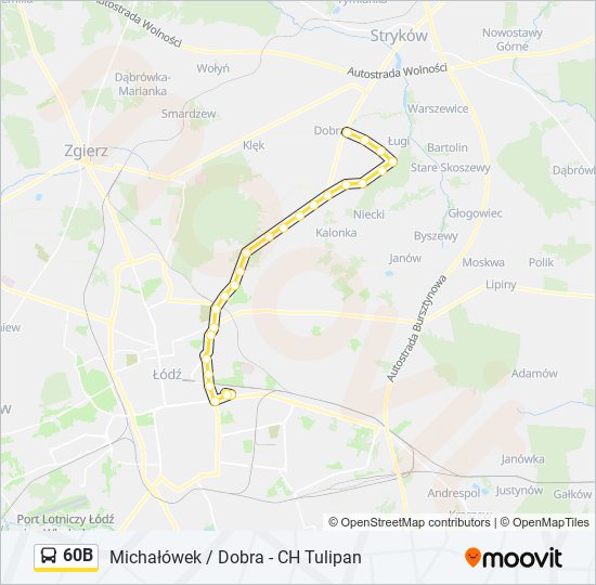 60B bus Line Map