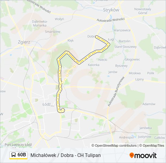 60B bus Line Map