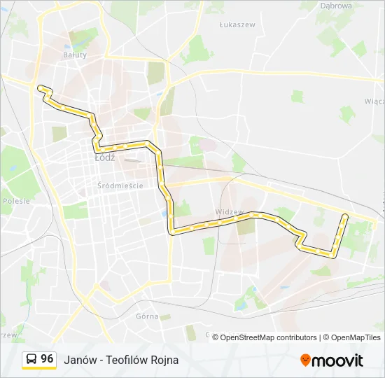 96 Bus Line Map