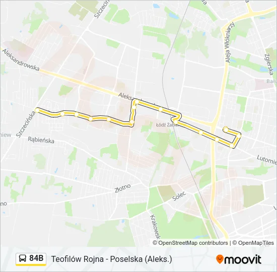 84B Bus Line Map
