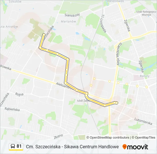 81 Bus Line Map