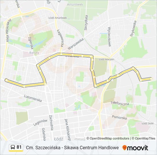 81 bus Line Map