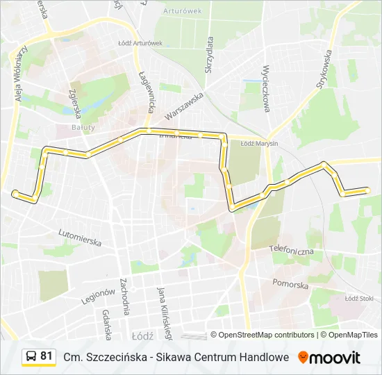 81 Bus Line Map