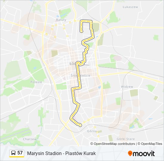 57 bus Line Map