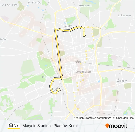 Автобус 57: карта маршрута