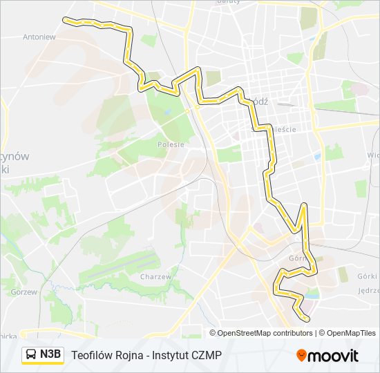 N3B bus Line Map