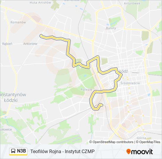 N3B bus Line Map