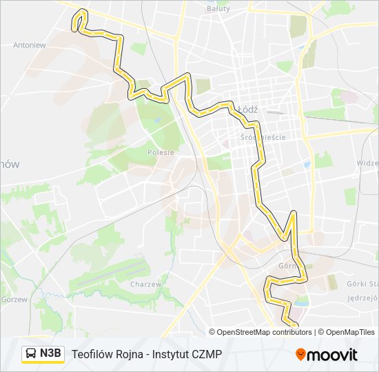 N3B bus Line Map