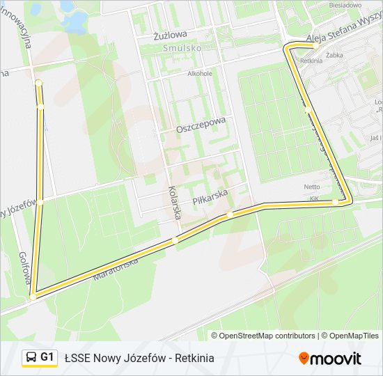 G1 bus Line Map