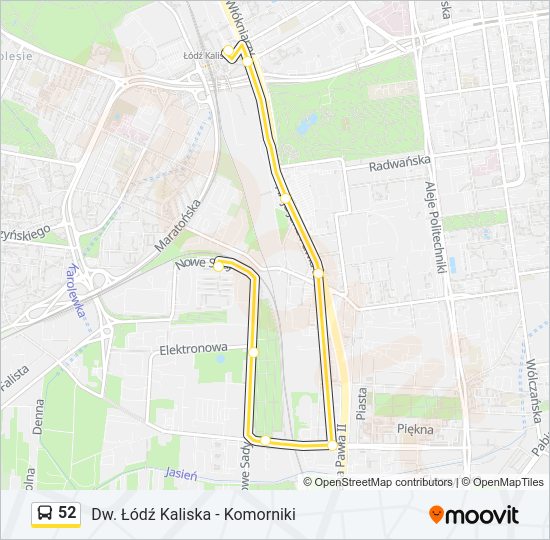 52 bus Line Map