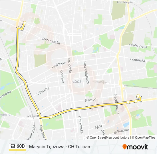 60D Bus Line Map