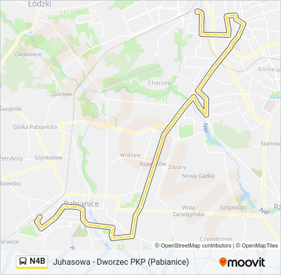 N4B bus Line Map