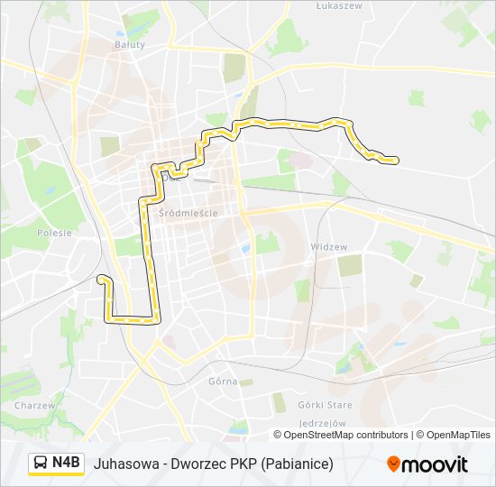 N4B bus Line Map