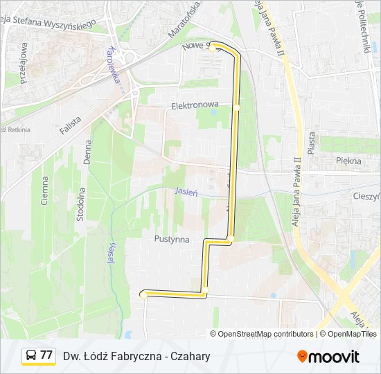 77 bus Line Map