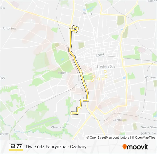 Автобус 77: карта маршрута