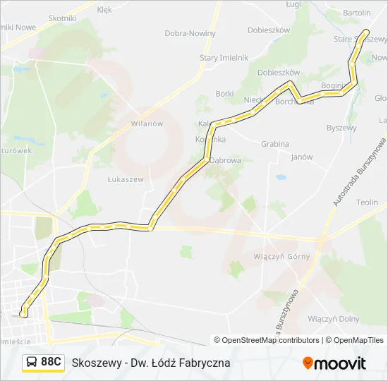88C Bus Line Map