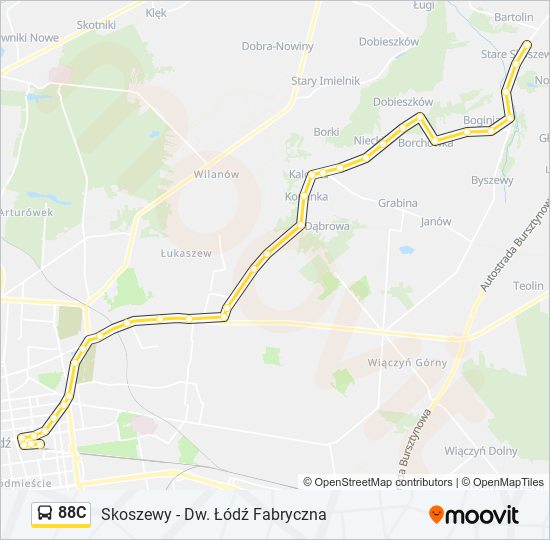 88C bus Line Map