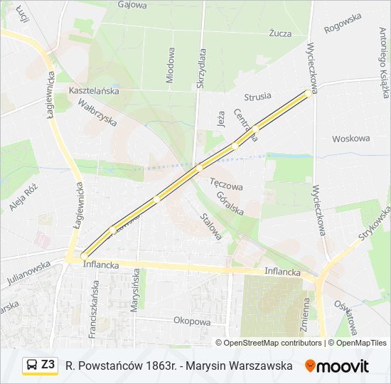 Z3 bus Line Map