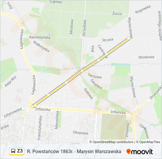 Z3 bus Line Map