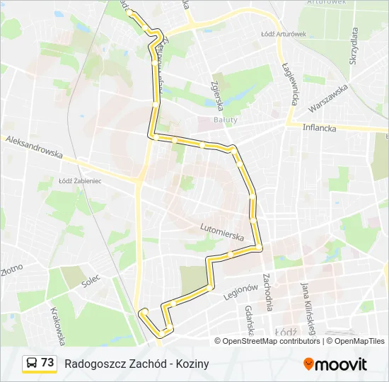 Автобус 73: карта маршрута
