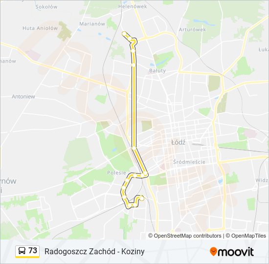 73 bus Line Map