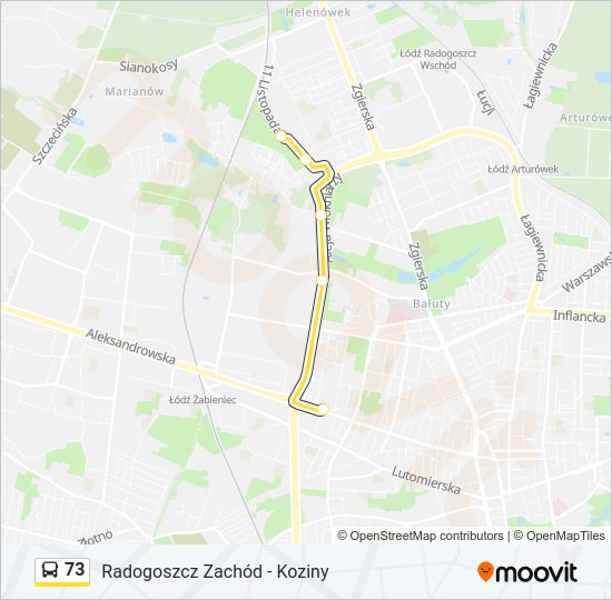 73 bus Line Map