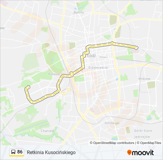 86 bus Line Map