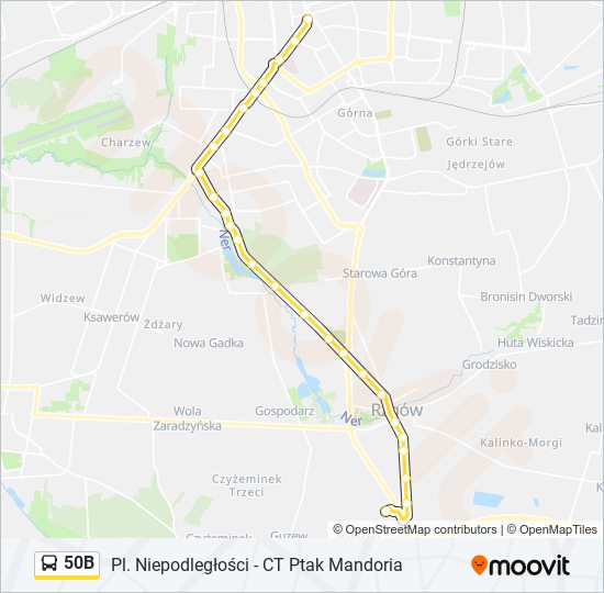 50B bus Line Map