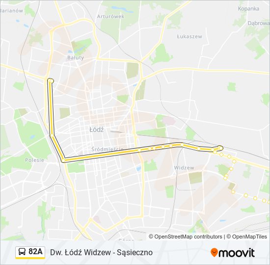 82A bus Line Map