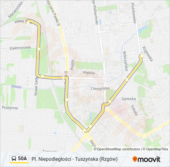 50A bus Line Map