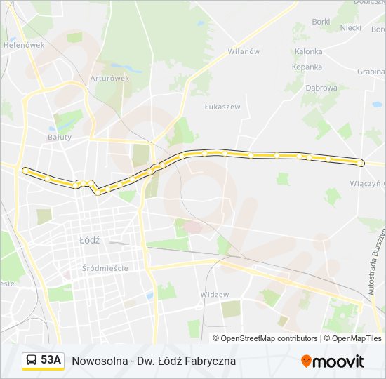 53A bus Line Map